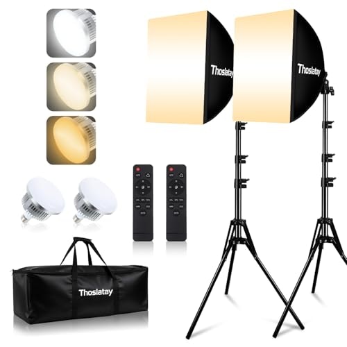 Thoslatay 16x16-inch 85W LED Softbox Lighting Kit 2-Pack: $53.60 Thoslatay 16x16-inch 85W LED Softbox Lighting Kit 2-Pack: $53.60