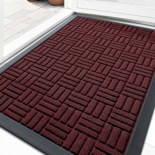 Olanly 33" x 21" Heavy-Duty Rubber Front Door Mat: $33.98 Olanly 33" x 21" Heavy-Duty Rubber Front Door Mat: $33.98