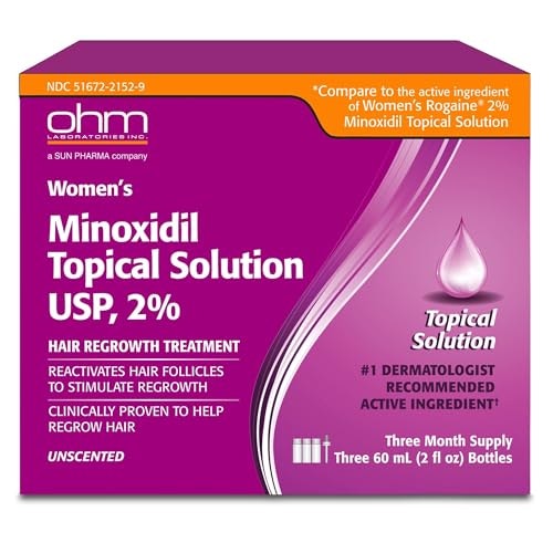 Minoxidil 2% Women's Topical Hair Regrowth Solution 3-Pack: $23.79