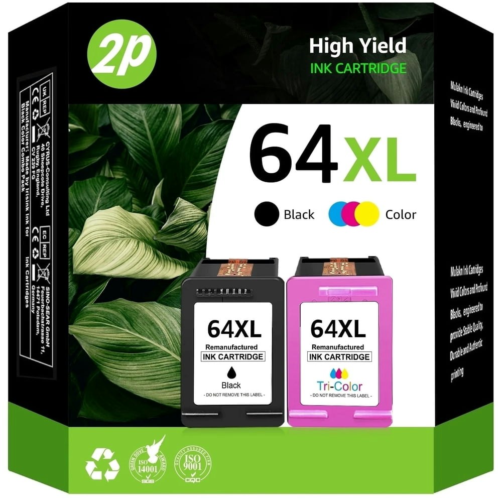HP 64XL Compatible Ink Cartridge Combo Pack: $36.85