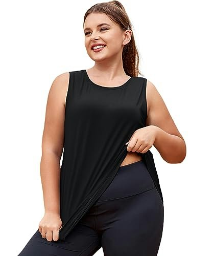 Lalagen Women's Plus Size Athletic Tank Top: $12.99 Lalagen Women's Plus Size Athletic Tank Top: $12.99