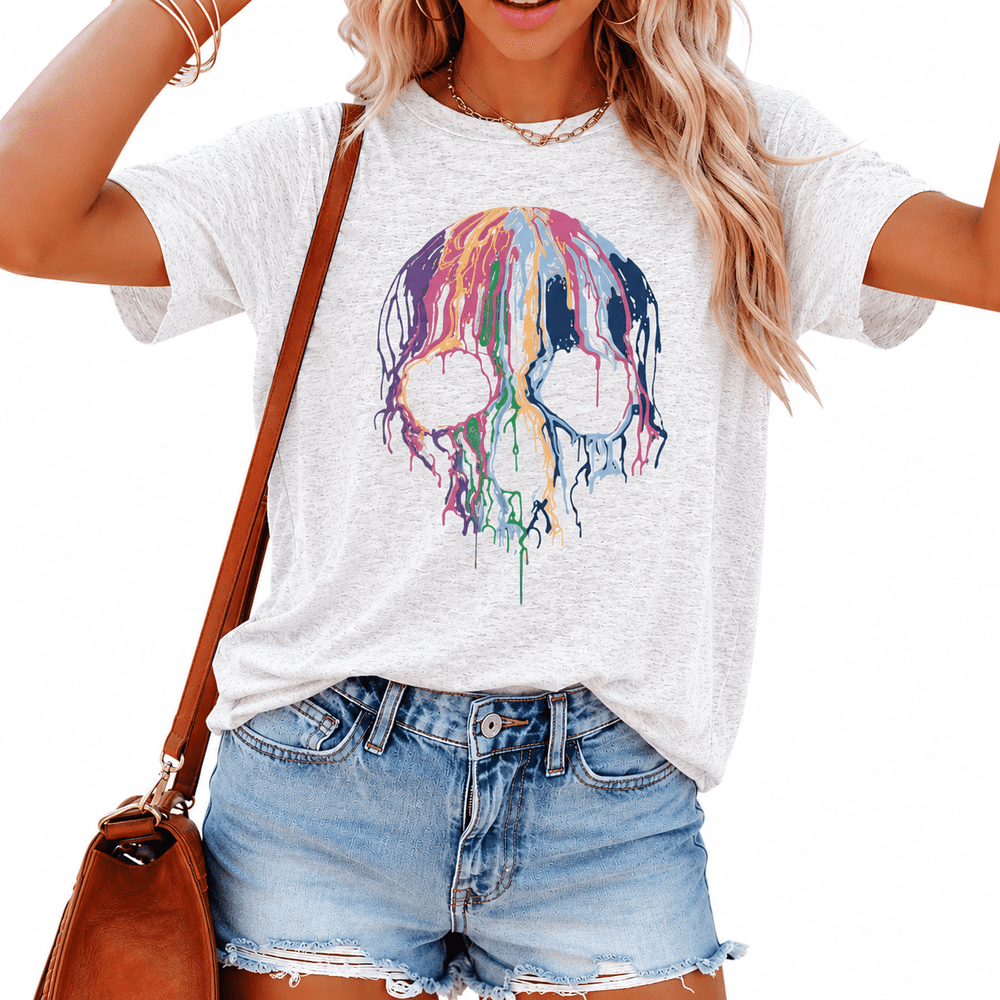 KimSoong Women's Skeleton Graphic Crew Neck T-Shirt: $13.87