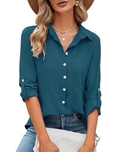 Odosalii Women's 3/4-Sleeve Button-Down Shirt: $19.37 Odosalii Women's 3/4-Sleeve Button-Down Shirt: $19.37