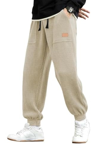 JMIERR Men's Corduroy Jogger Sweatpants: $17.98