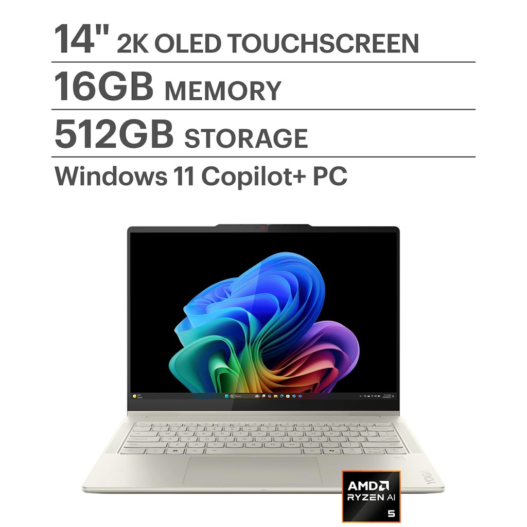 Lenovo Yoga 7 14-inch 2K OLED 2-in-1 Laptop: $854.99