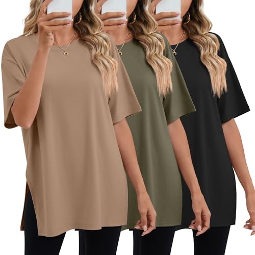 Huukeay Women's Oversized Workout T-Shirts 3-Pack: $32.29