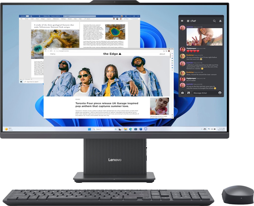Lenovo IdeaCentre 27-inch Full HD Touchscreen All-In-One Desktop: $899.99