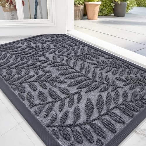 Olanly 17\" x 29.5\" Heavy-Duty Rubber Doormat: $12.74