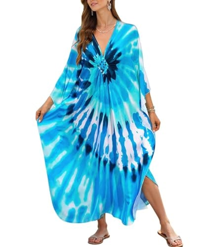Nfvnkj Boho Plus Size Kaftan Dress: $16.99