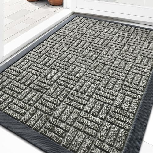 Olanly 33" x 21" Heavy-Duty Rubber Front Door Mat: $32.39