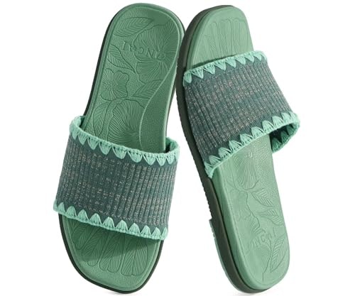 Oncai Women's Flat Slide Sandals: $22.79