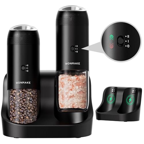 Wonmake Electric Gravity Salt and Pepper Grinder Set: $39.97 Wonmake Electric Gravity Salt and Pepper Grinder Set: $39.97
