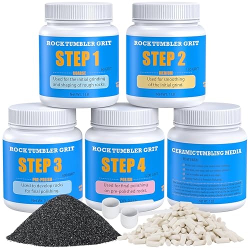 KoolStone 4lb Rock Tumbler Grit and Ceramic Media Refill Kit: $24.21