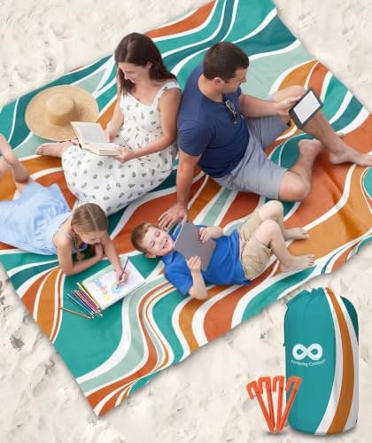 Everlasting Comfort 80" x 80" Waterproof Sandproof Beach Blanket: $11.88