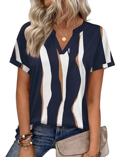Zeagoo Women's Striped Short Sleeve T-Shirt: $8.49 Zeagoo Women's Striped Short Sleeve T-Shirt: $8.49