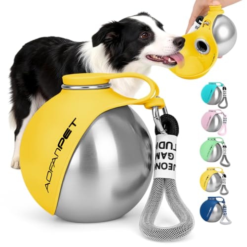 Aofanpet 10oz Portable Stainless Steel Dog Water Bottle: $16.58