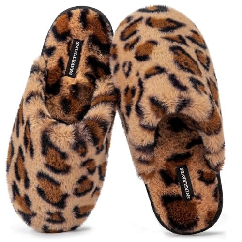 Snug Leaves Women's Fuzzy Scuff House Slippers: $13.29 Snug Leaves Women's Fuzzy Scuff House Slippers: $13.29