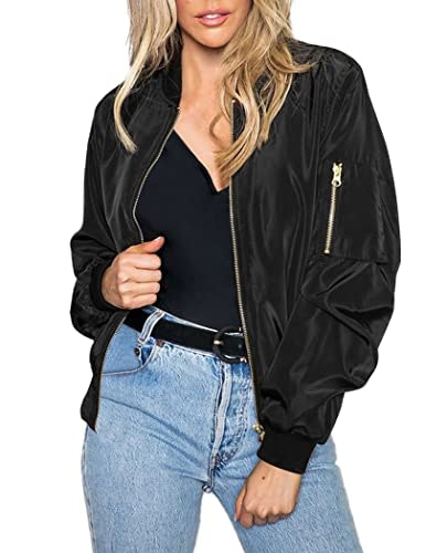 Zeagoo Women's Satin Bomber Jacket: $33.99 Zeagoo Women's Satin Bomber Jacket: $33.99