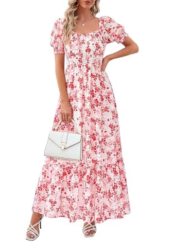Prettygarden Women's Floral Boho Eyelet Maxi Dress: $31.97 Prettygarden Women's Floral Boho Eyelet Maxi Dress: $31.97