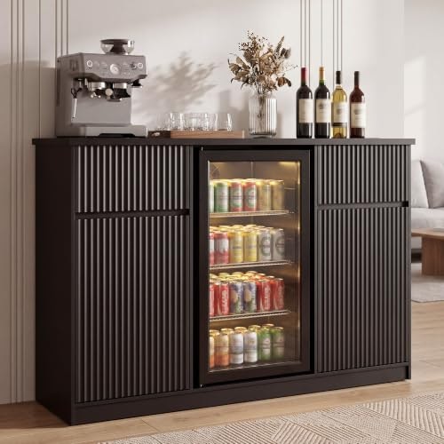 55.1-Inch Coffee Bar Cabinet with Fridge Space and Power Outlet: $195.49 55.1-Inch Coffee Bar Cabinet with Fridge Space and Power Outlet: $195.49