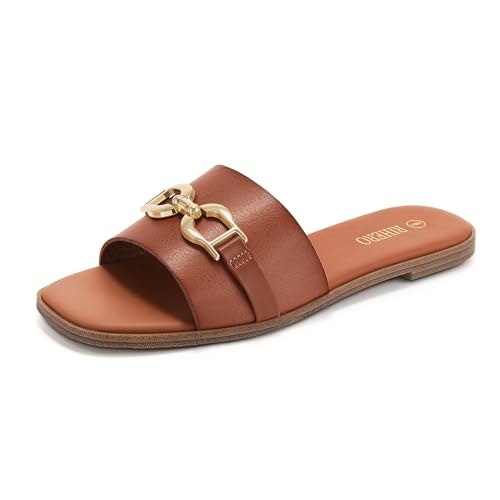 Rihero Women's Square Open Toe Metal Buckle Sandals: $19.98 Rihero Women's Square Open Toe Metal Buckle Sandals: $19.98