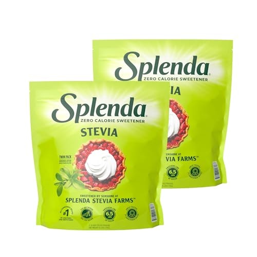 Splenda Stevia Zero Calorie Granulated Sweetener 25.22-Ounce 2-Pack: $16.54 Splenda Stevia Zero Calorie Granulated Sweetener 25.22-Ounce 2-Pack: $16.54