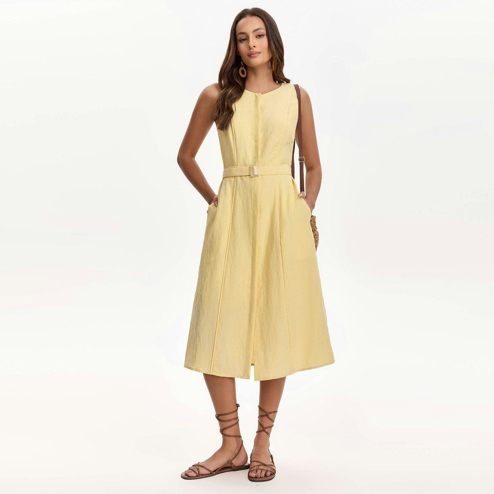 A New Day Women's Belted Midi Dress: $40 A New Day Women's Belted Midi Dress: $40