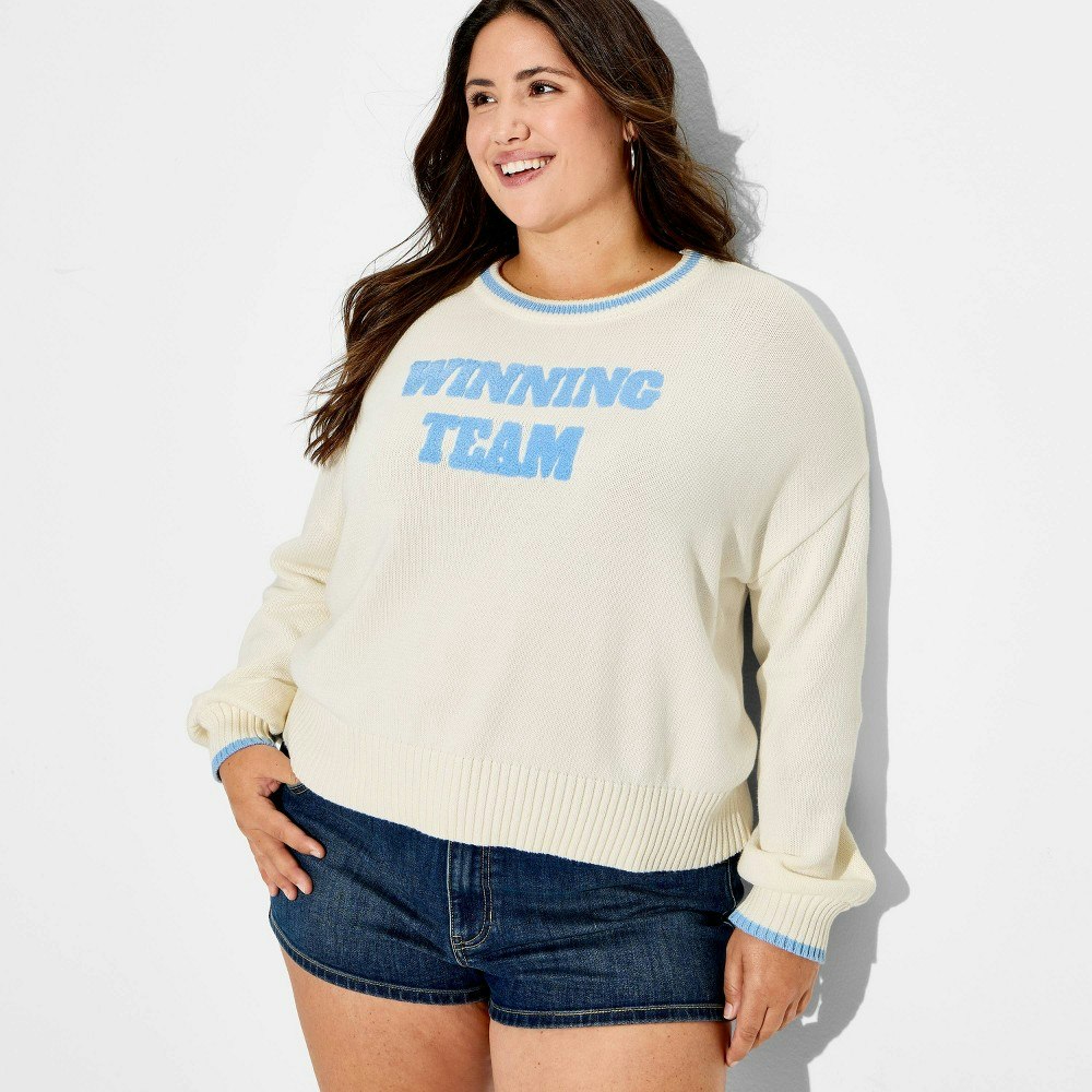 Wild Fable Women's Long Sleeve Winning Team Pullover Sweater: $35