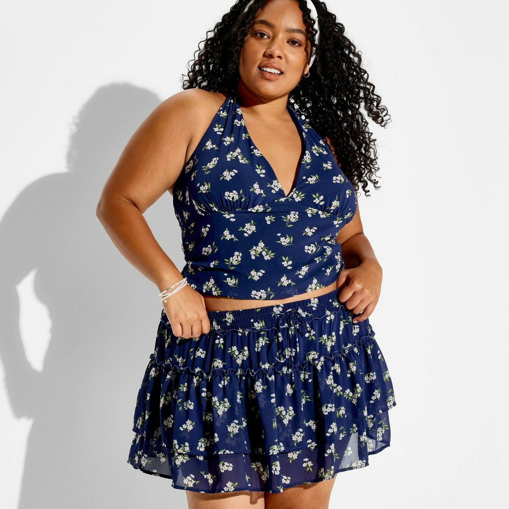 Wild Fable Women's Dropped-Waist Ruffle Mini Skirt 1X: $25