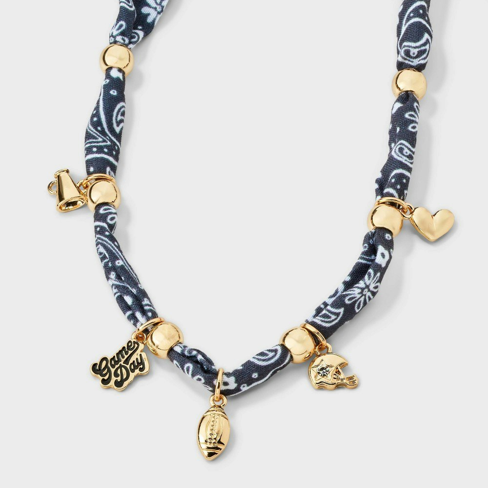 Wild Fable Football and Helmet Heart Charm Necklace: $10