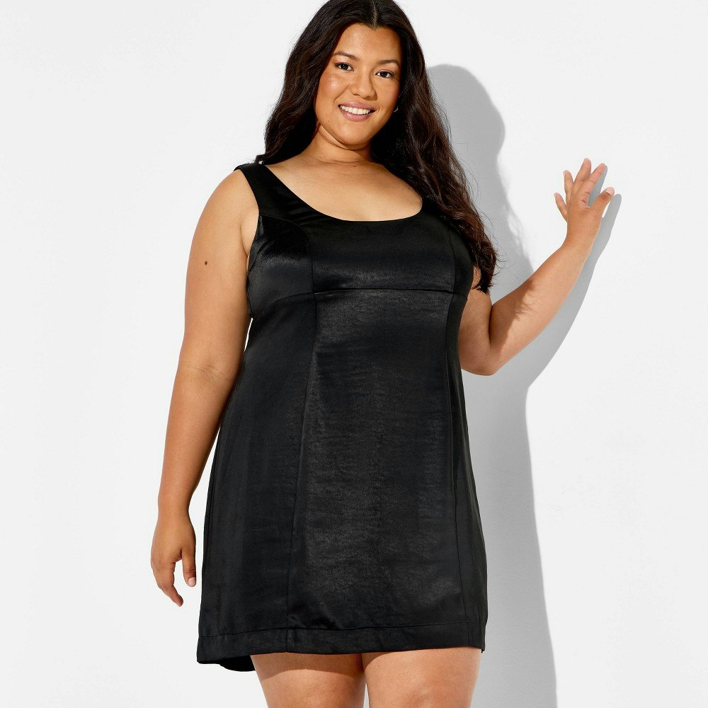 Wild Fable Women's Satin Scoop Neck Mini Dress: $35 Wild Fable Women's Satin Scoop Neck Mini Dress: $35