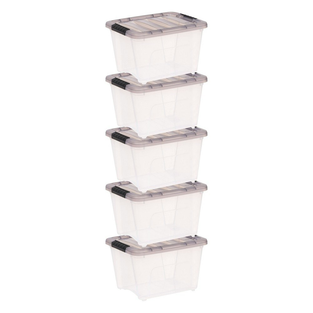 Iris 19qt Stack and Pull Plastic Storage Bin 5-Pack: $37.99 Iris 19qt Stack and Pull Plastic Storage Bin 5-Pack: $37.99