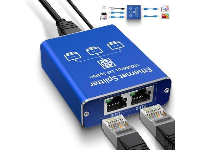 1-to-3 Gigabit Ethernet Splitter: $27.18 1-to-3 Gigabit Ethernet Splitter: $27.18