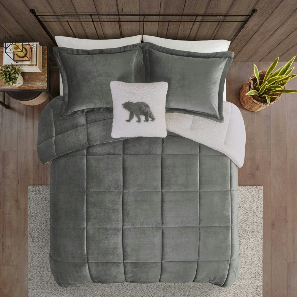 Woolrich 4-Piece Alton Plush to Faux Shearling Reversible King Comforter Set: $123.99 Woolrich 4-Piece Alton Plush to Faux Shearling Reversible King Comforter Set: $123.99