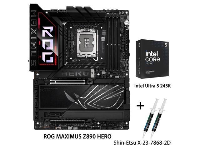 Asus ROG Maximus Z890 Hero Motherboard and Intel Core Ultra 5 245K CPU Bundle: $958.20