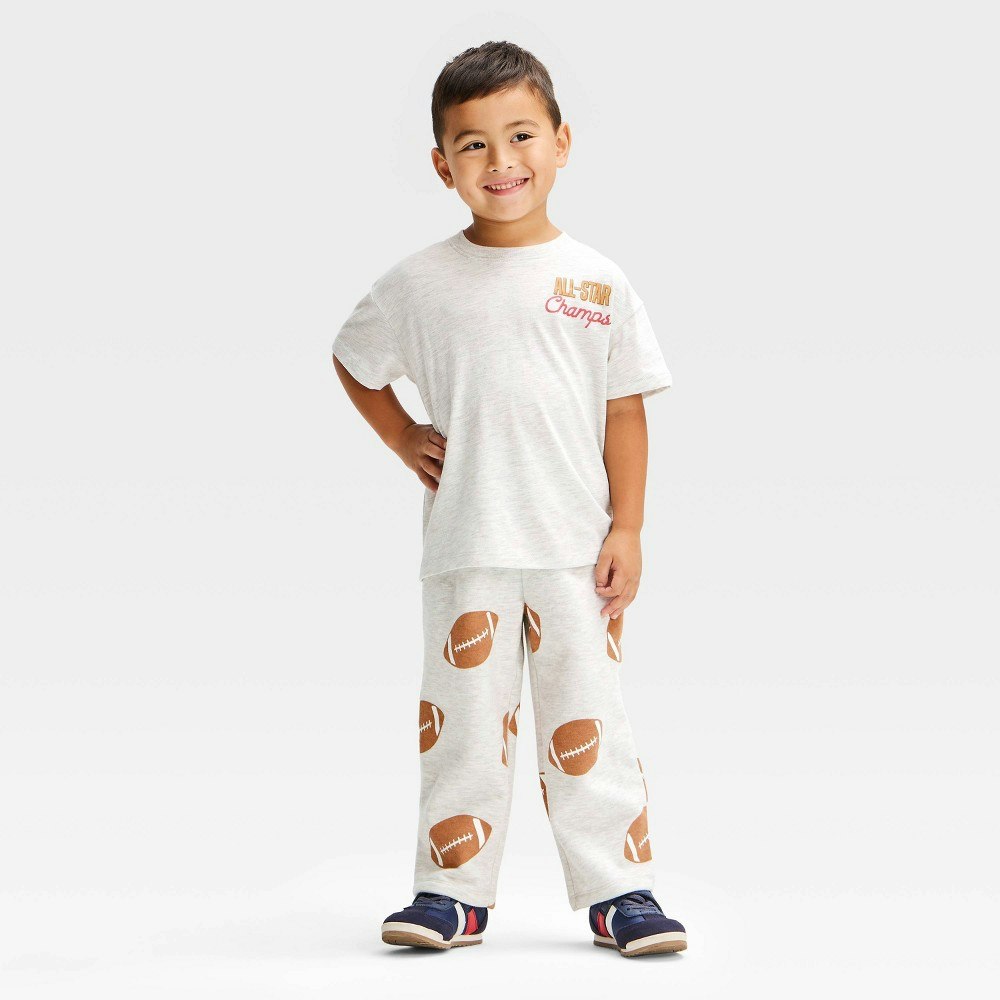 Baby Boys' 12M Football Champs Fleece Shirt and Pants Set: $18