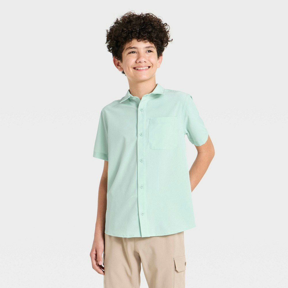 Boys' Textured Woven Shirt: $18