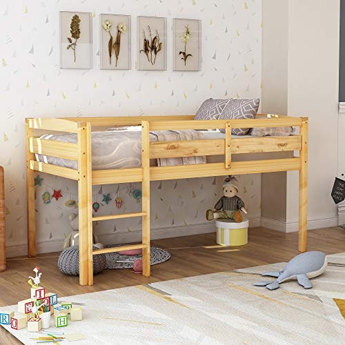 Bellemave Twin Wood Low Loft Bed: $179.82