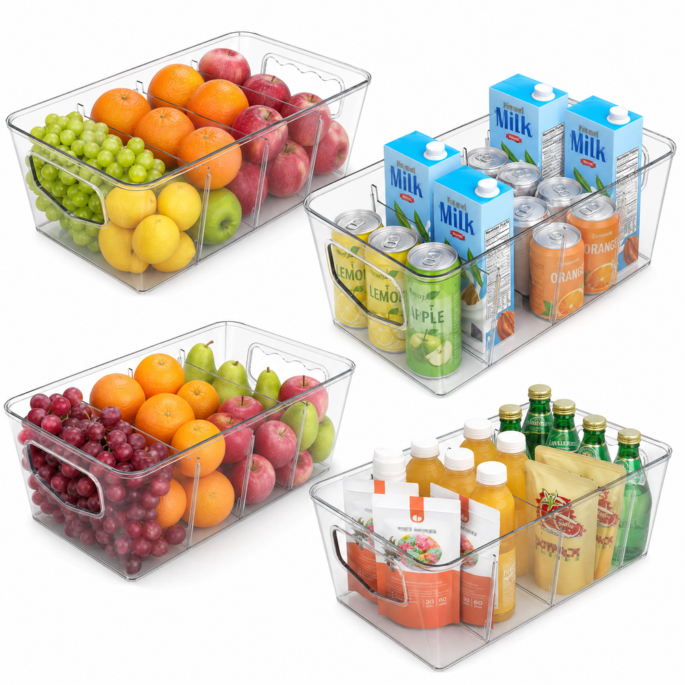 LLMRR Fridge Organizer Bins 4-Pack: $15.99 LLMRR Fridge Organizer Bins 4-Pack: $15.99