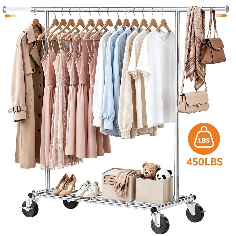 Untimaty 450-Pound Heavy Duty Rolling Garment Rack: $52.09 Untimaty 450-Pound Heavy Duty Rolling Garment Rack: $52.09