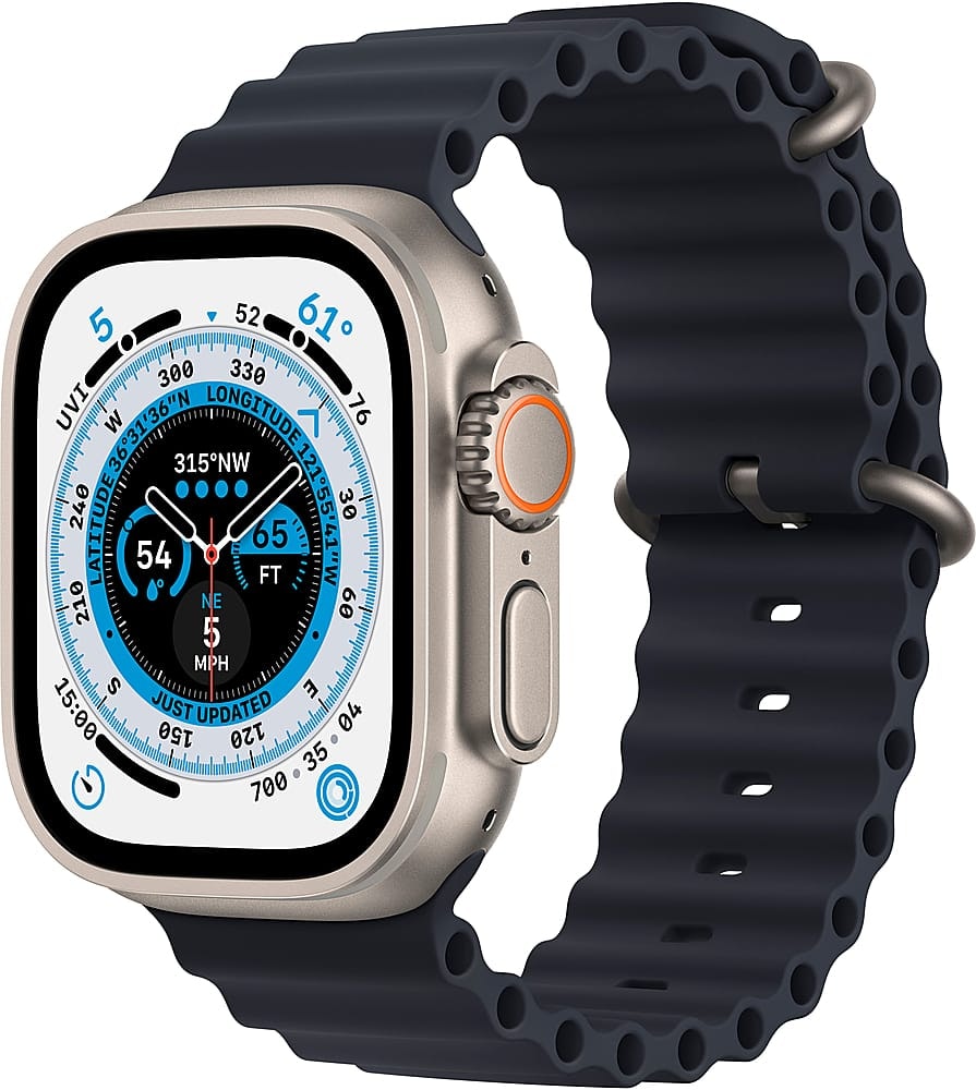 Apple Watch Ultra 49mm Titanium Case w/ Midnight Ocean Band: $299.99 Apple Watch Ultra 49mm Titanium Case w/ Midnight Ocean Band: $299.99