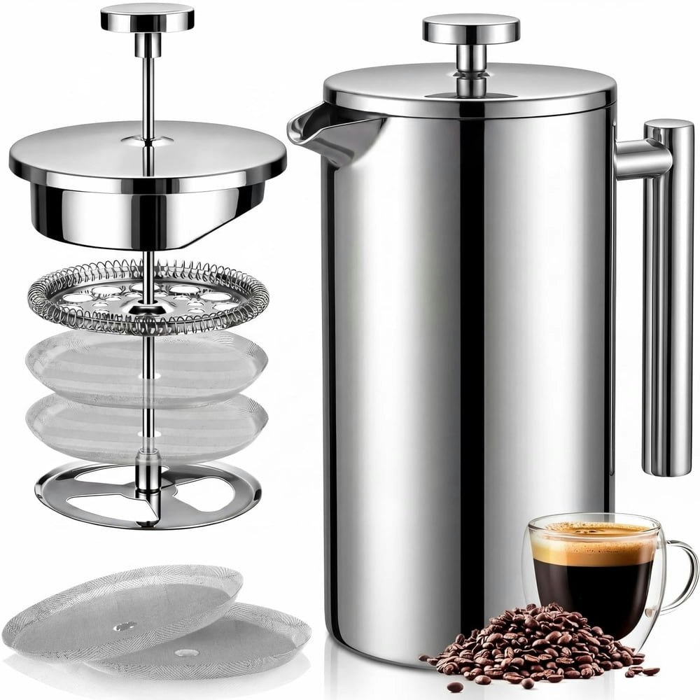Stainless Steel 34-Ounce French Press Coffee Maker: $29.89 Stainless Steel 34-Ounce French Press Coffee Maker: $29.89