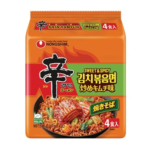 Nongshim Shin Ramyun Stir Fry Kimchi Flavor 4.83-oz. 4-Pack: $6.78