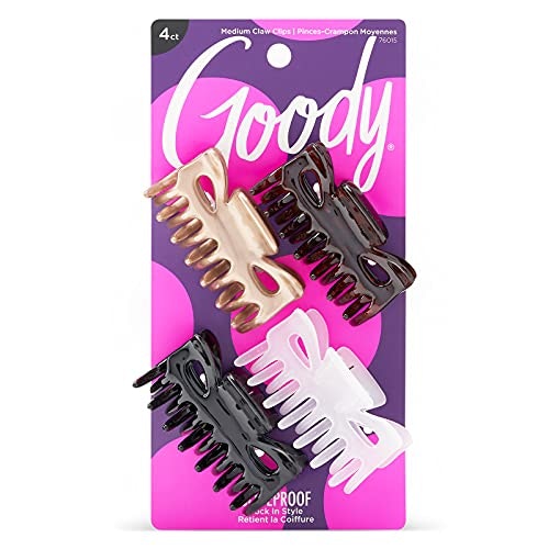 Goody SlideProof Medium Claw Clips 4-Pack: $1 Goody SlideProof Medium Claw Clips 4-Pack: $1