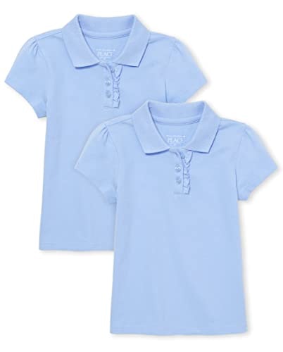 The Children's Place Baby and Toddler Girls Ruffle Pique Polo 5T: $12.12