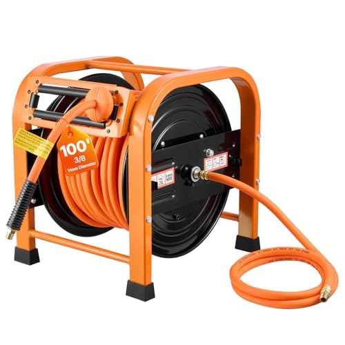 Vevor 3/8-inch x 100-foot Retractable Air Hose Reel: $159.72 Vevor 3/8-inch x 100-foot Retractable Air Hose Reel: $159.72