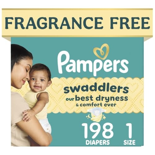 Pampers Swaddlers Size 1 Diapers 198-Count: $27.97