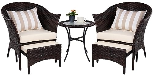 Elevon 3-Piece Patio Wicker Conversation Set: $177.51