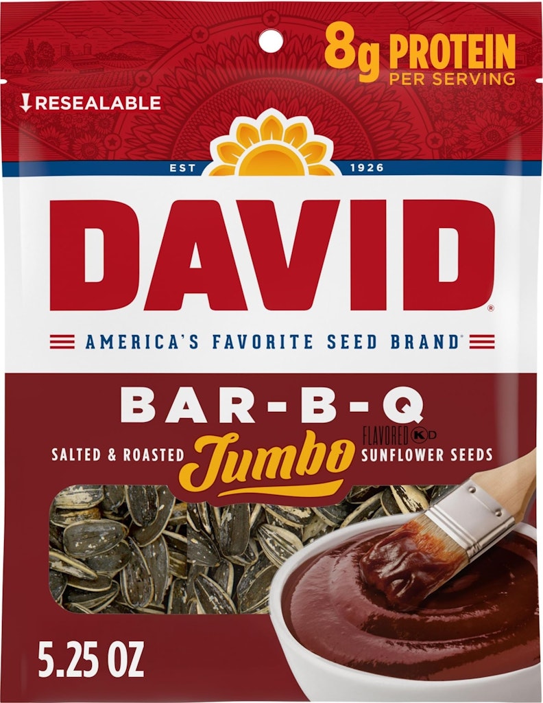 David Bar-B-Q Flavor Jumbo Sunflower Seeds 5.25-oz. Bag: $1.35 via Sub. & Save David Bar-B-Q Flavor Jumbo Sunflower Seeds 5.25-oz. Bag: $1.35 via Sub. & Save