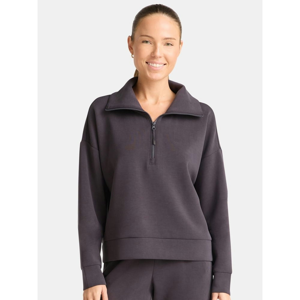Avia Women's Quarter-Zip ScubaKnit Pullover: $4.60
